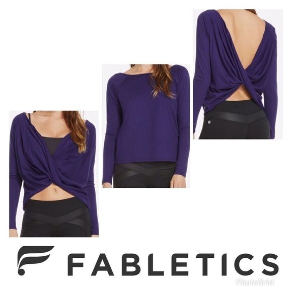 Fabletics Switch back tee. Blue/purple. XS - Picture 1 of 5